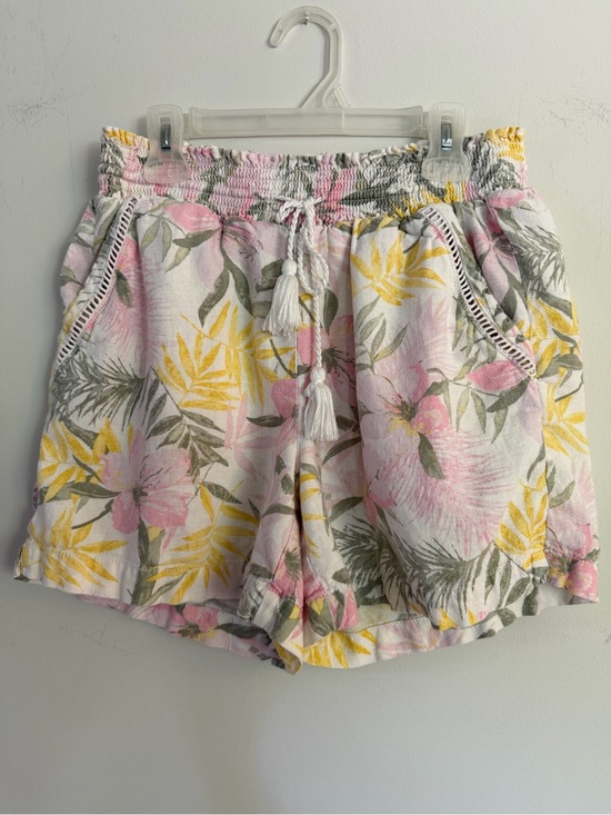 Briggs New York Pants - Briggs New York Linen Floral Drawstring Shorts Women’s M Medium